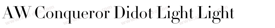 AW Conqueror Didot Light Light字体转换